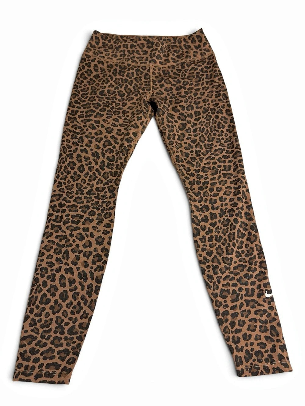Nike One Dri-FIT High-Rise Printed Leopard Leggings Leopard Leggings, Brown &